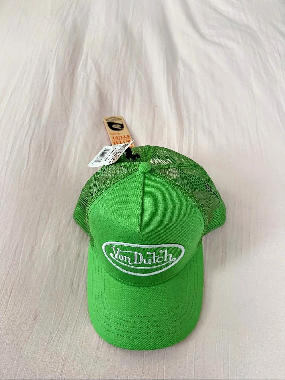 Von Dutch Velvet Trucker Hat Green